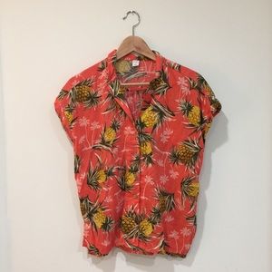 Hawaiian Button Down Summer BBQ T-Shirt